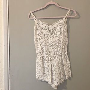White lace romper